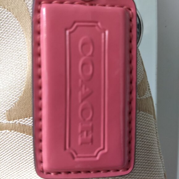 Coach Tan and Red Crossbody Bag. - Picture 5 of 10